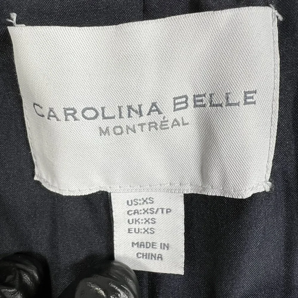 Carolina Belle Montreal Womens XS Black Plush Faux Fur Hooded Teddy Bear Jacket - Picture 10 of 13
